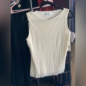 Byer California Women's Cream Sleeveless Tank Top